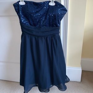 Blue short cocktail homecoming dress